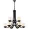 Willow 31 1/4" Wide Matte Black 9-Light 2-Tier Chandelier