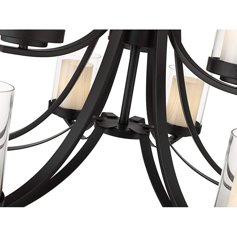 Image 5 Willow 31 1/4" Wide Matte Black 9-Light 2-Tier Chandelier more views
