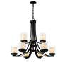 7_Willow 31 1/4" Wide Matte Black 9-Light 2-Tier Chandelier more views
