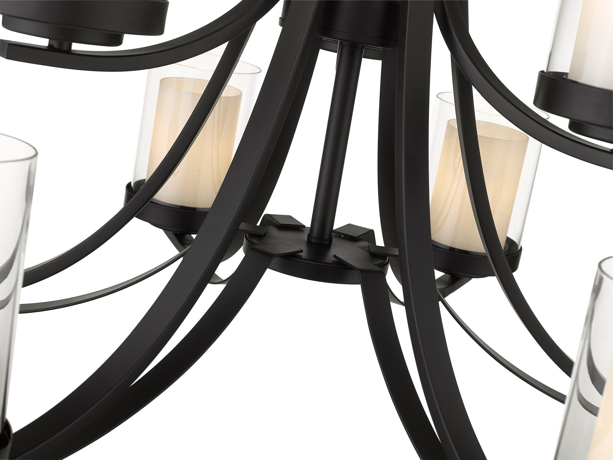Willow 31 1/4" Wide Matte Black 9-Light 2-Tier Chandelier in scene