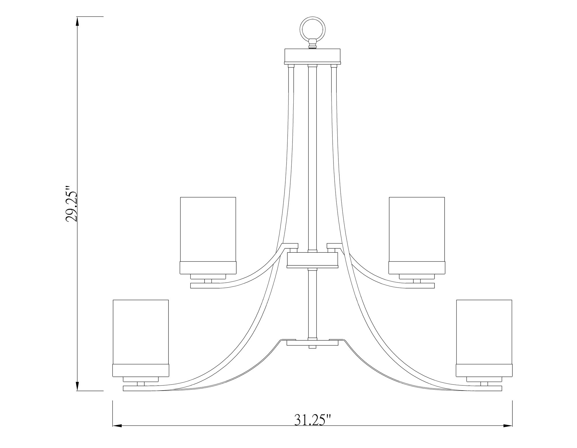 Willow 31 1/4" Wide Matte Black 9-Light 2-Tier Chandelier in scene