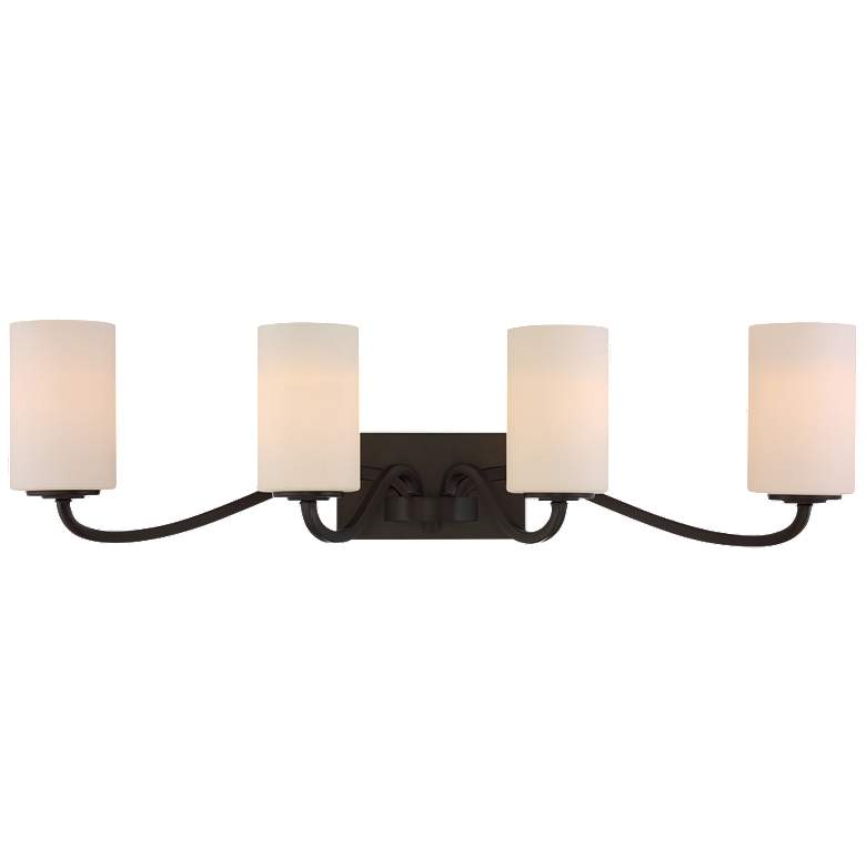 Image 1 Willow 34" Wide Forest Bronze 4-Light Bath Light