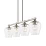 6_Willow 35 1/2"W Brushed Nickel 4-Light Linear Chandelier more views