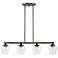 Willow 4 Light Black Chrome Linear Chandelier