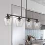 1_Willow 4 Light Black Chrome Linear Chandelier