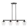 3_Willow 4 Light Black Chrome Linear Chandelier more views