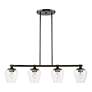 4_Willow 4 Light Black Chrome Linear Chandelier more views