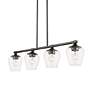 5_Willow 4 Light Black Chrome Linear Chandelier more views