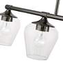 7_Willow 4 Light Black Chrome Linear Chandelier more views