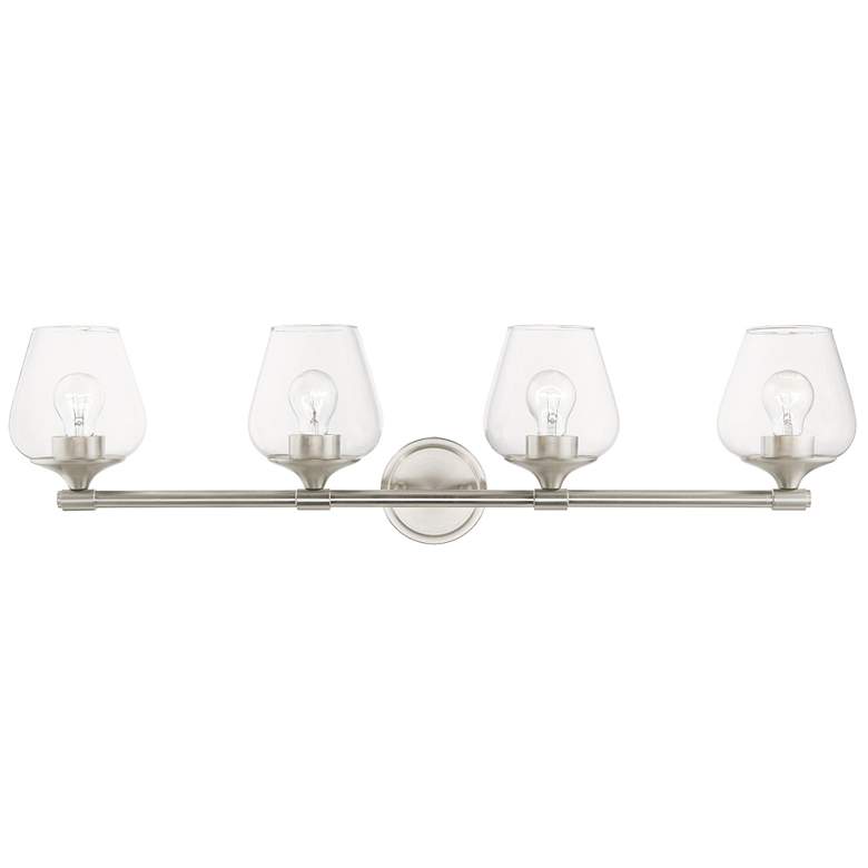 Image 1 Willow 4 Light Brushed Nickel Vanity Sconce