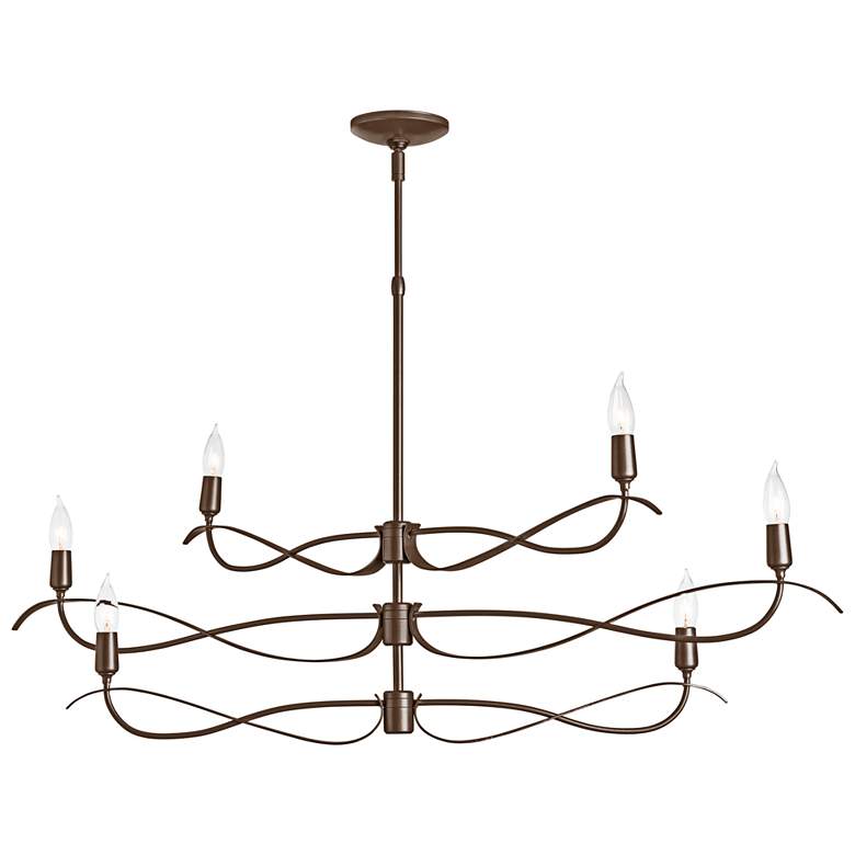 Image 1 Willow 43.5" Wide 6.Light Small Bronze Chandelier
