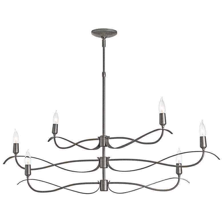 Image 1 Willow 43.5" Wide 6.Light Small Natural Iron Chandelier