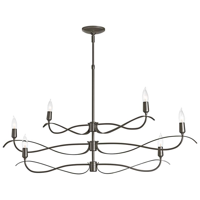 Image 1 Willow 43.5" Wide 6.Light Small Oil Rubbed Bronze Chandelier