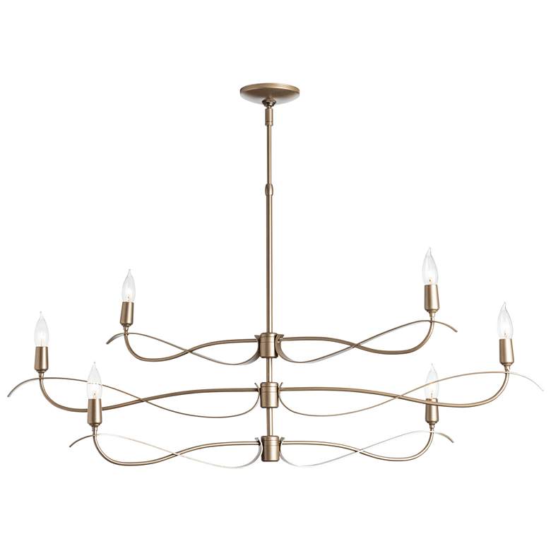 Image 1 Willow 43.5" Wide 6.Light Small Soft Gold Chandelier
