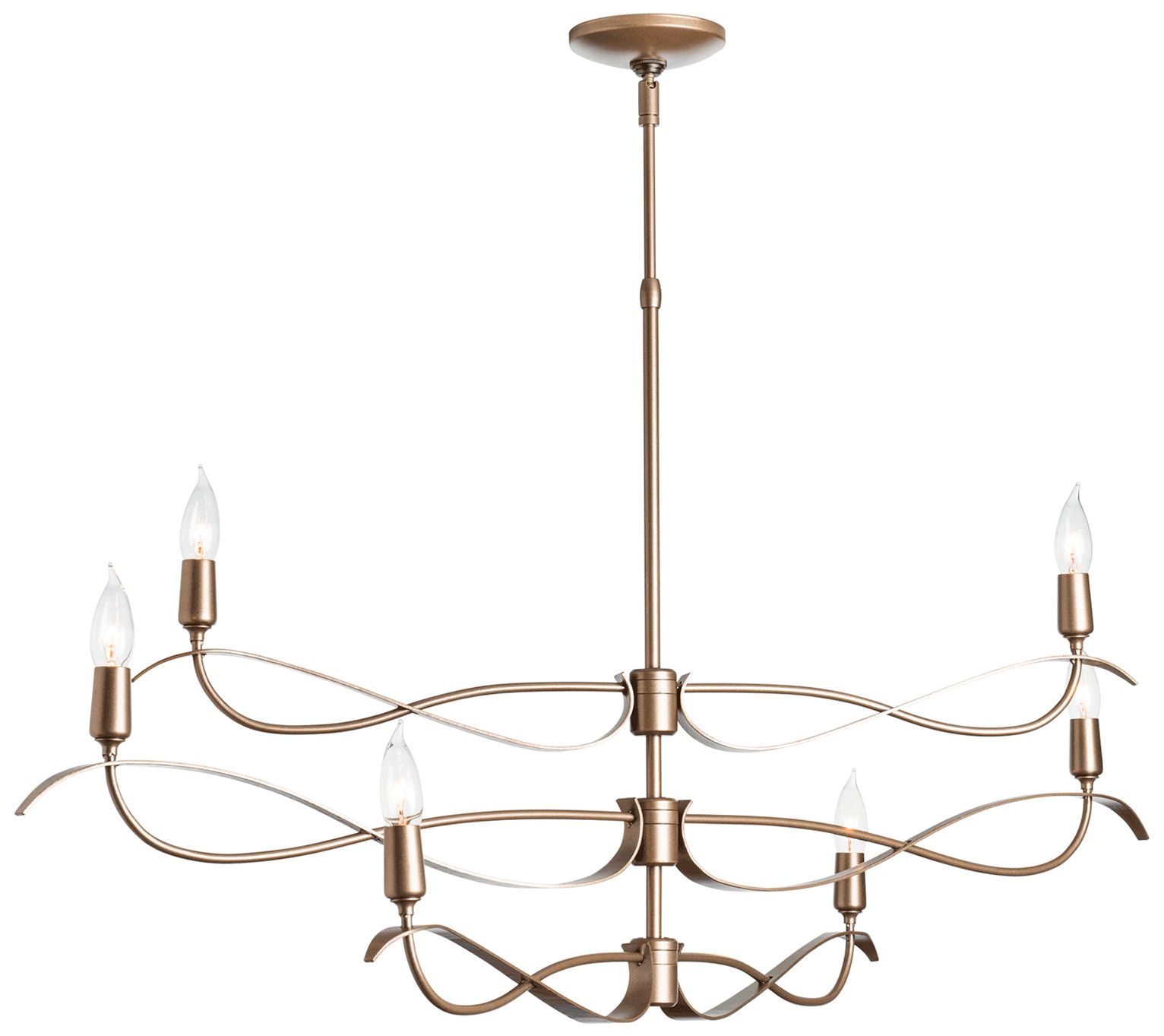 Image 2 Willow 43.5" Wide 6.Light Small Soft Gold Chandelier more views