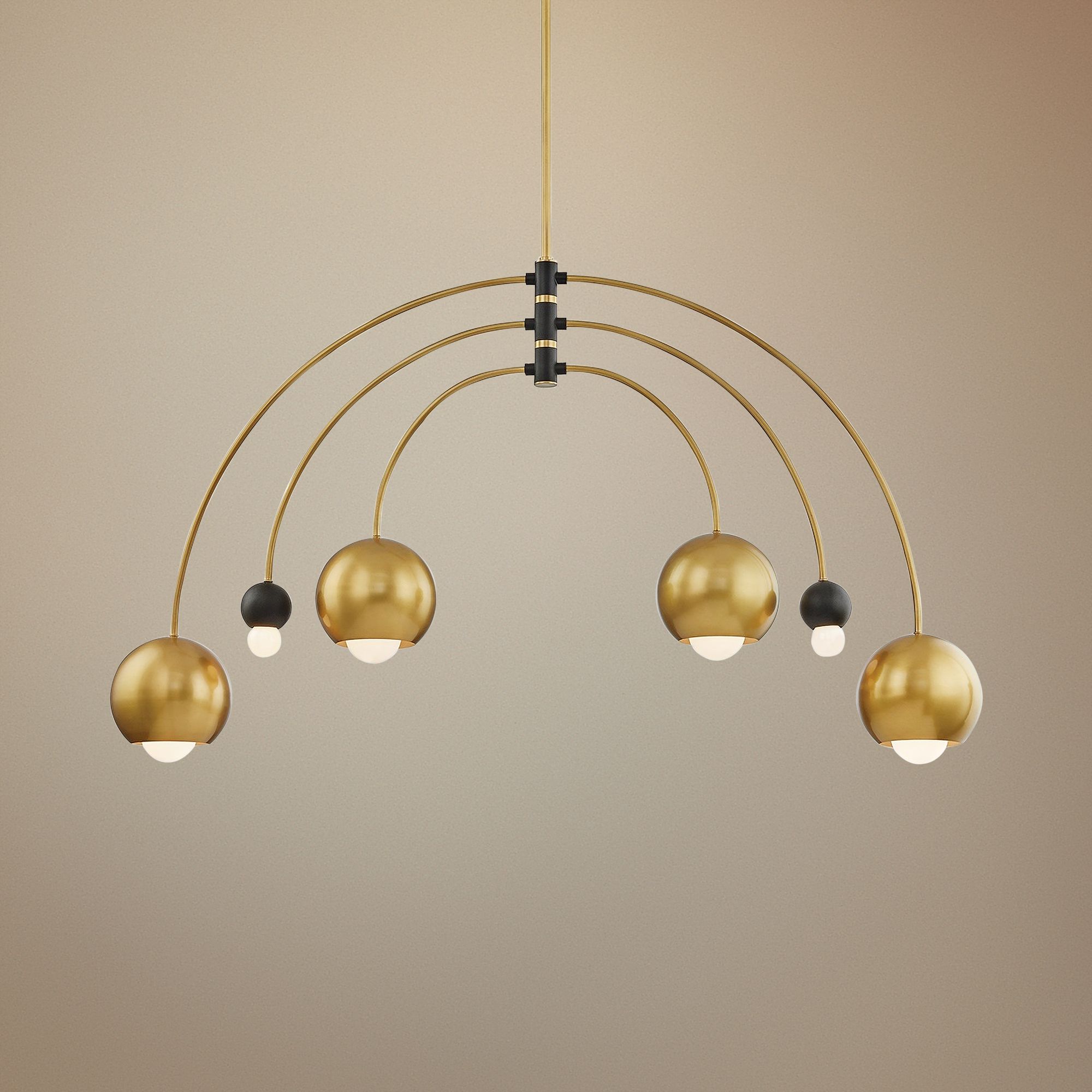 brass triple pendant light