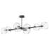 Willow 48"W Matte Black Linear Pendant Light w/ Clear Glass