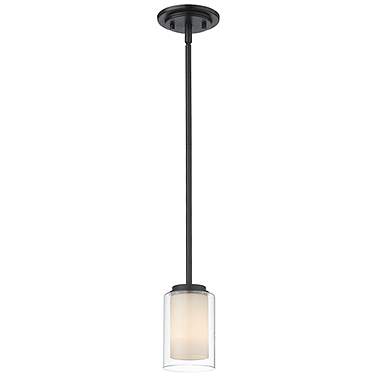 Willow 5 1/4" Wide Matte Black Mini Pendant