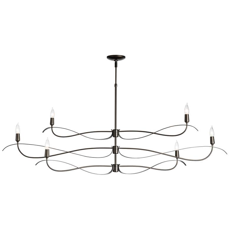 Image 1 Willow 59.4" Wide 6.Light Large Dark Smoke Chandelier