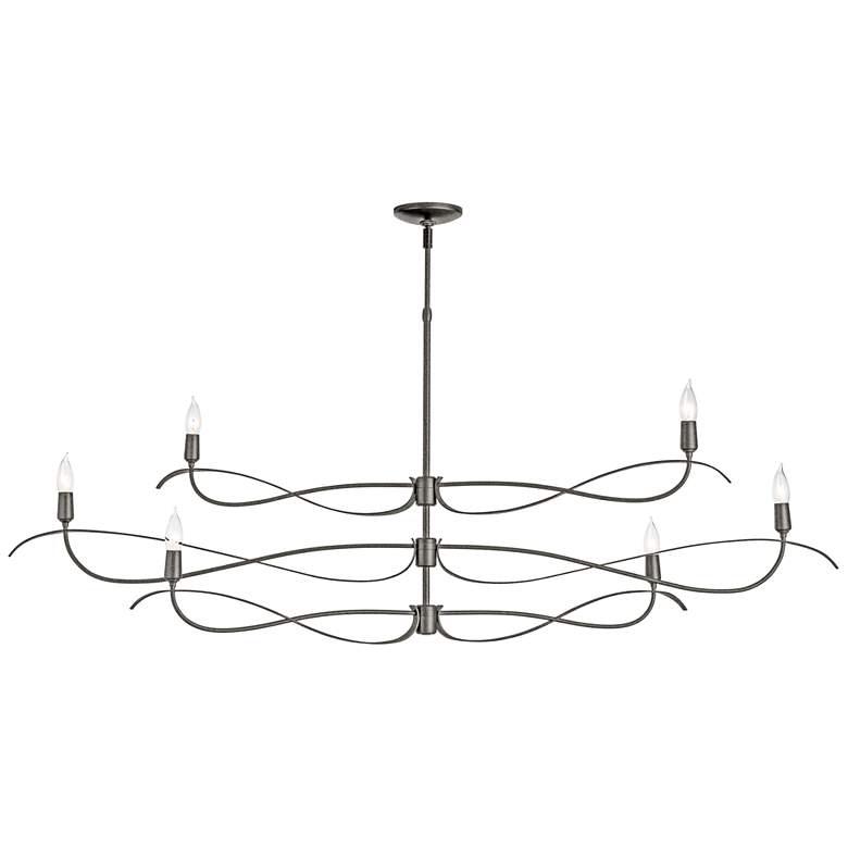 Image 1 Willow 59.4 inch Wide 6.Light Large Natural Iron Chandelier