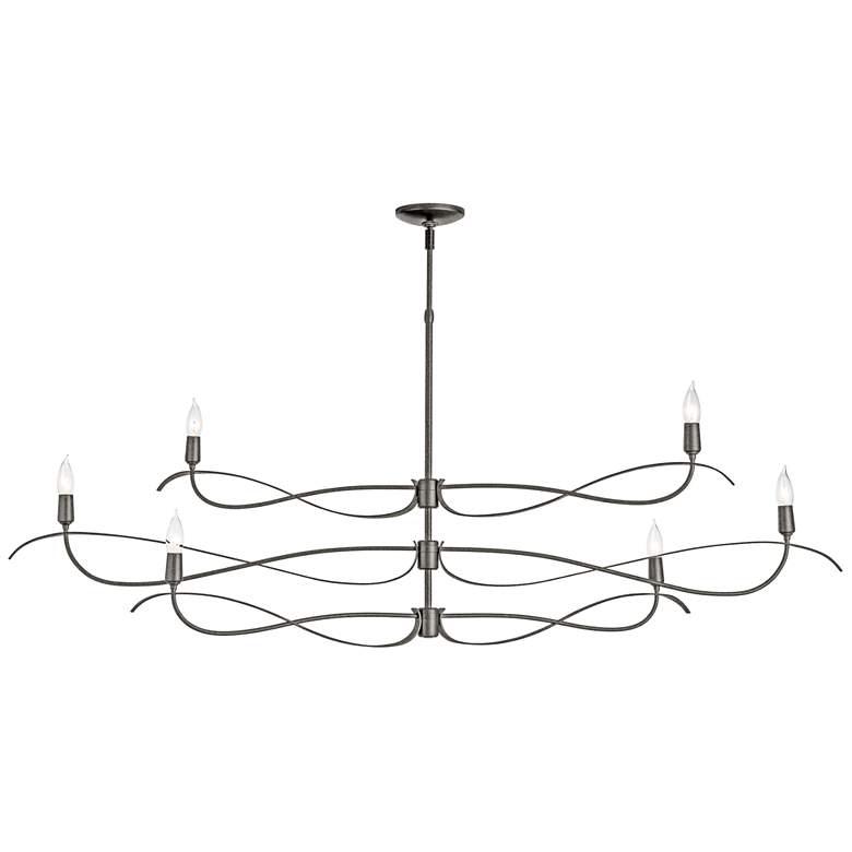 Image 1 Willow 59.4" Wide 6.Light Large Natural Iron Chandelier