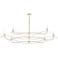Willow 59 1/2" Wide Modern Brass 6-Light Chandelier