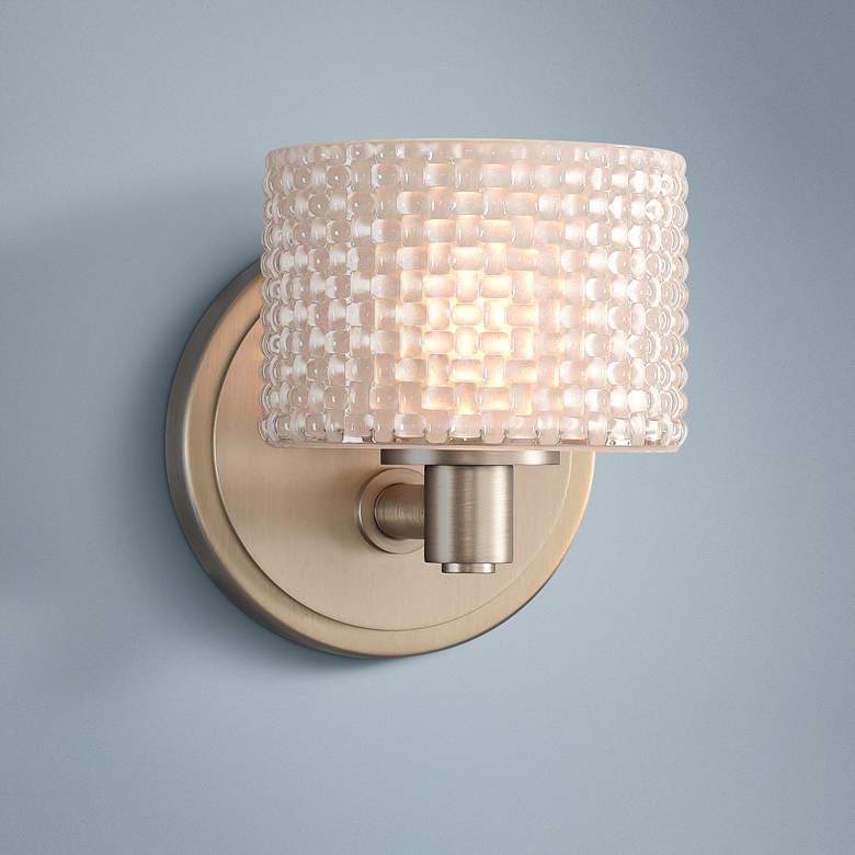 Image 1 Willow 6" High Satin Nickel LED Wall Sconce