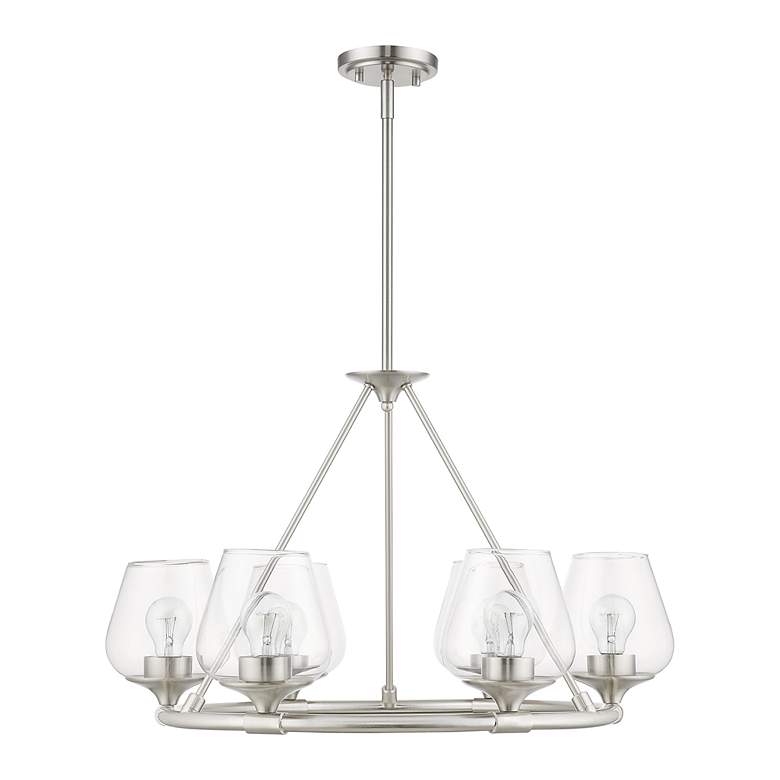Image 3 Willow 6 Light Brushed Nickel Chandelier more views