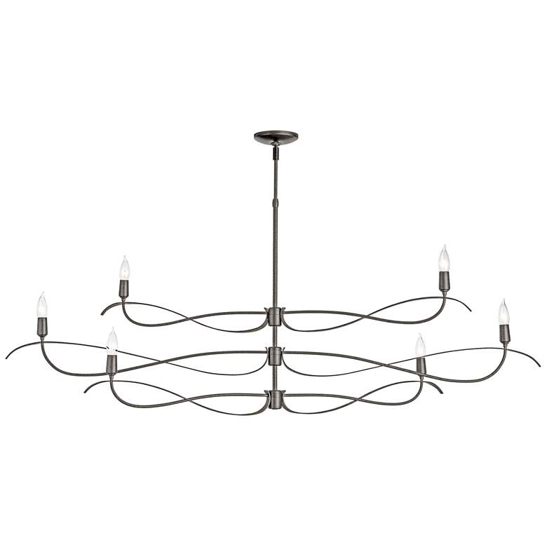 Image 1 Willow 6-Light Large Chandelier - Iron Finish - Standard Overall Height