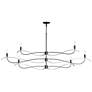Willow 6-Light Large Chandelier - Smoke Finish - Standard Overall Height
