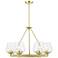 Willow 6 Light Satin Brass Chandelier