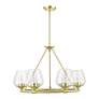 3_Willow 6 Light Satin Brass Chandelier more views
