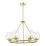 4_Willow 6 Light Satin Brass Chandelier more views