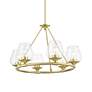 5_Willow 6 Light Satin Brass Chandelier more views