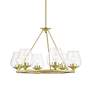 6_Willow 6 Light Satin Brass Chandelier more views