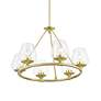 7_Willow 6 Light Satin Brass Chandelier more views