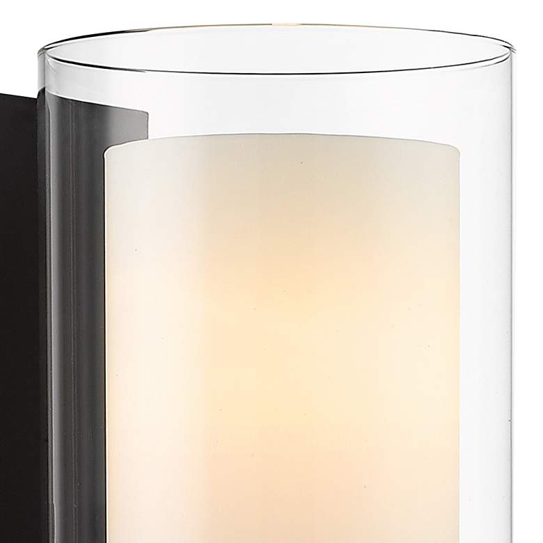 Image 2 Willow 8" High Matte Black Wall Sconce more views