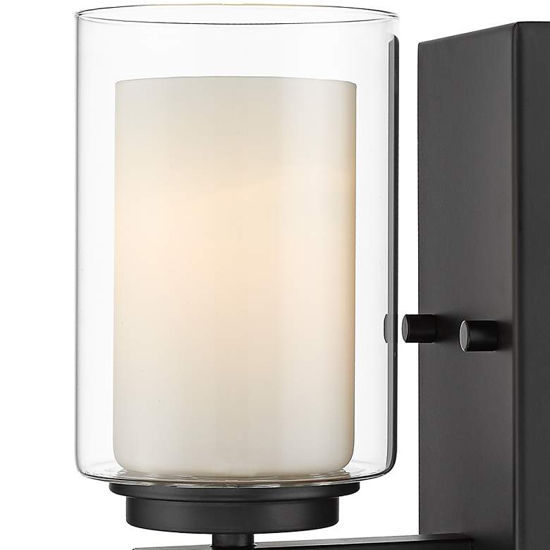 Image 3 Willow 8" High Matte Black Wall Sconce more views
