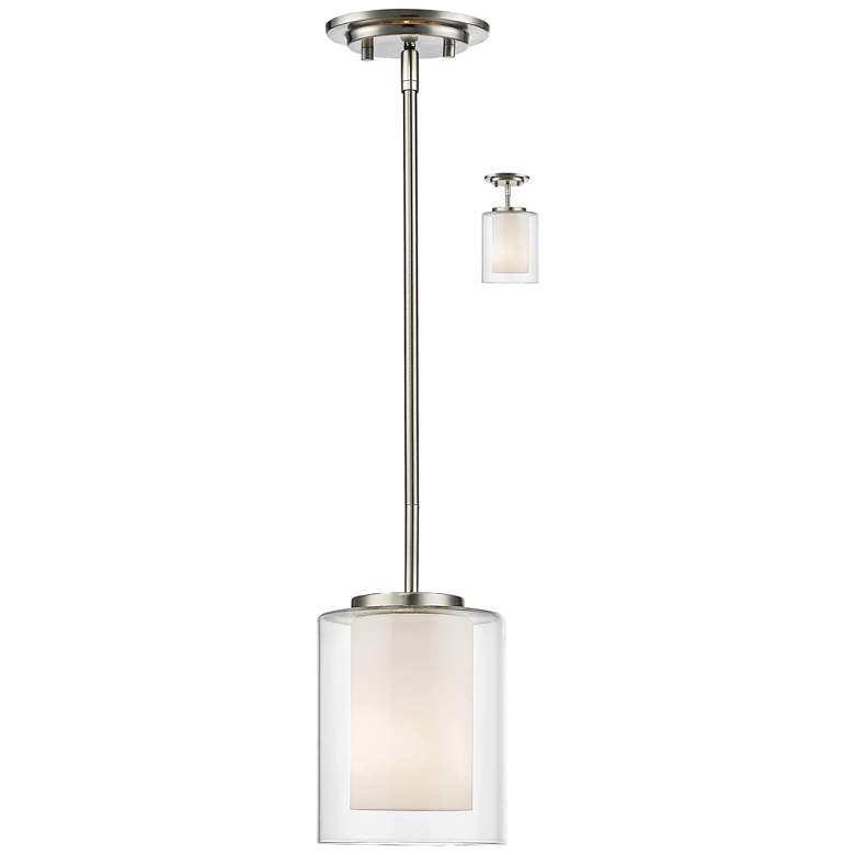 Image 1 Willow by Z-Lite Brushed Nickel 1 Light Mini Pendant