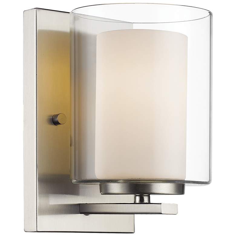 Image 1 Willow by Z-Lite Brushed Nickel 1 Light Wall Sconce