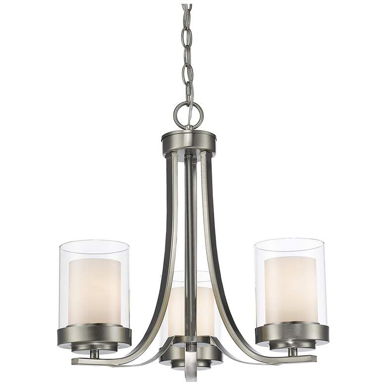 Image 1 Willow by Z-Lite Brushed Nickel 3 Light Chandelier