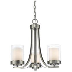 Willow by Z-Lite Brushed Nickel 3 Light Chandelier