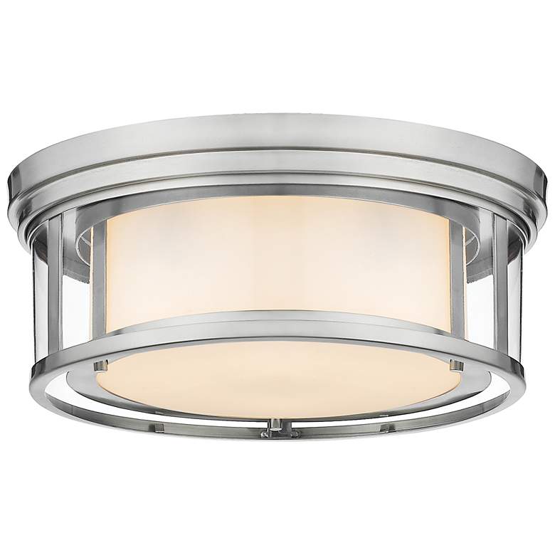 Image 1 Willow by Z-Lite Brushed Nickel 3 Light Flush Mount