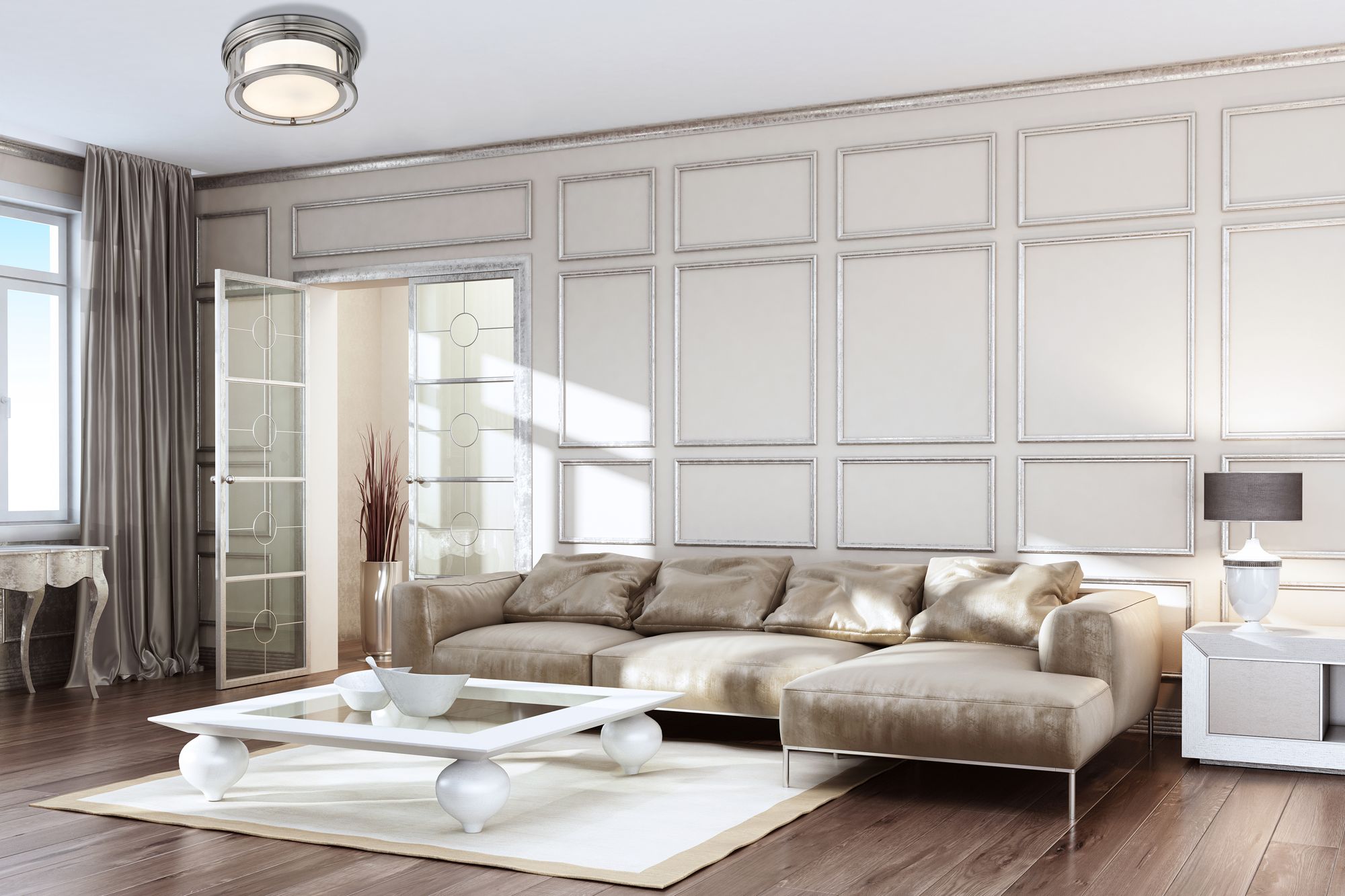 Image 4 Willow by Z-Lite Brushed Nickel 3 Light Flush Mount more views