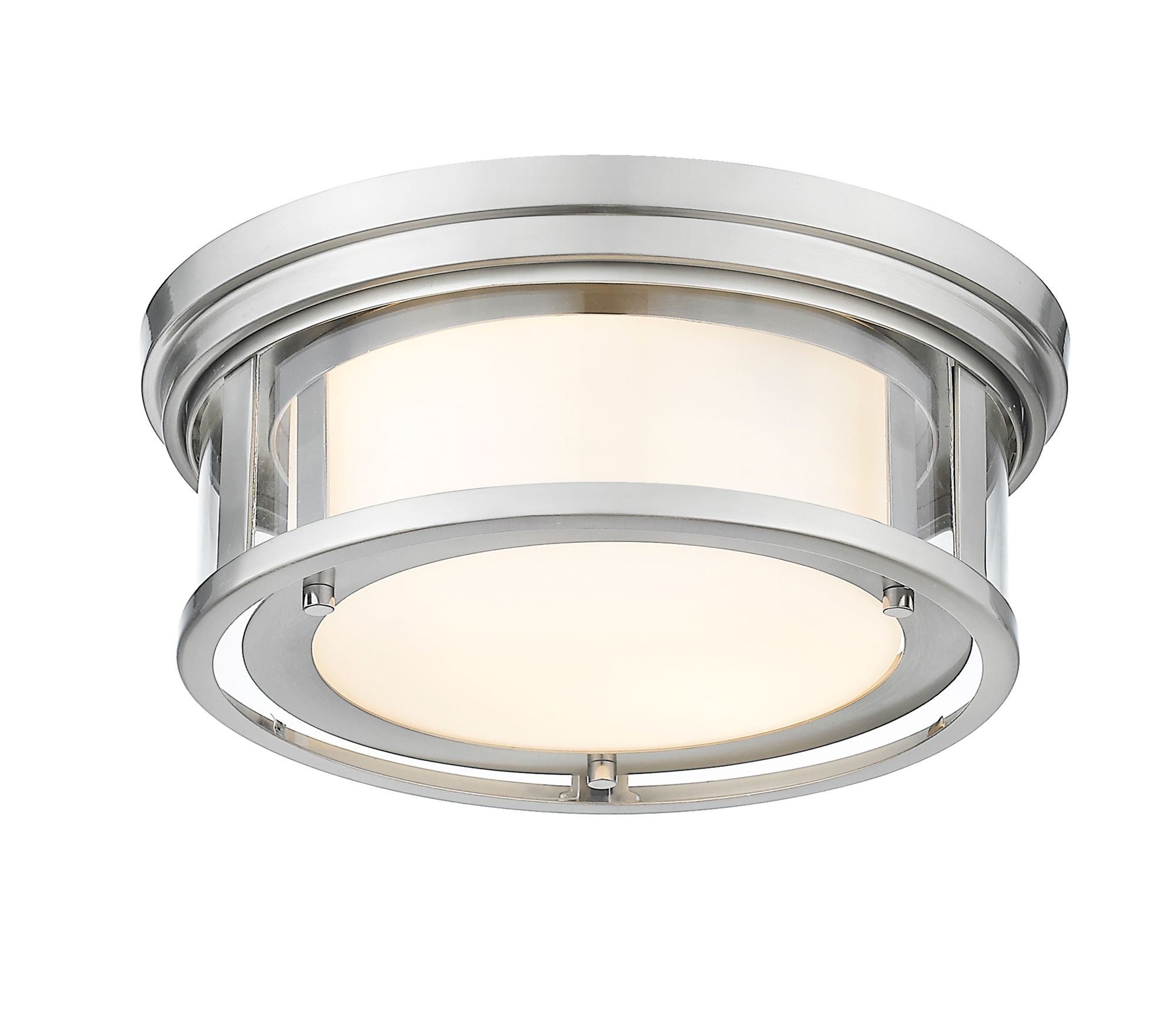 Image 6 Willow by Z-Lite Brushed Nickel 3 Light Flush Mount more views