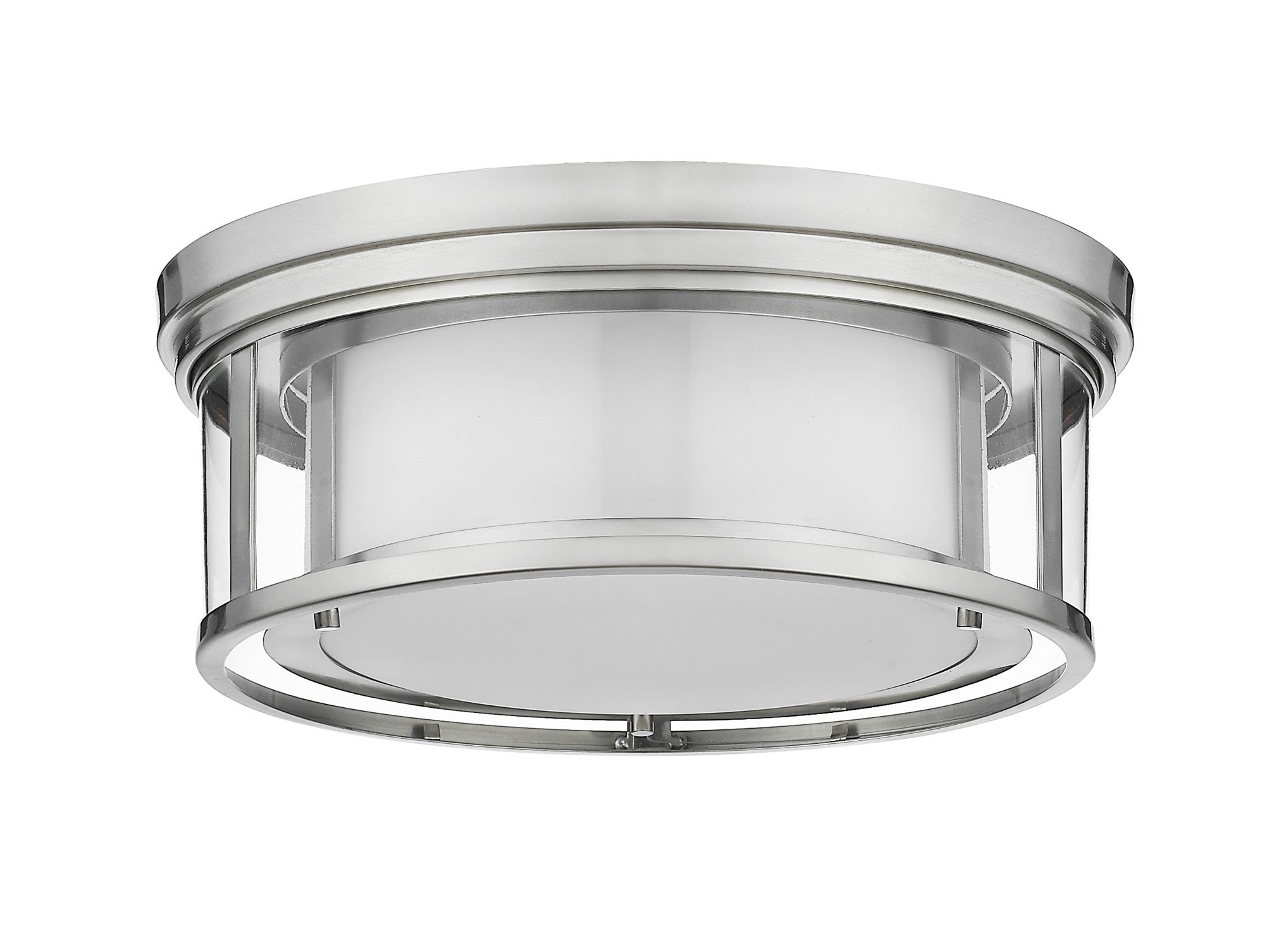 Willow by Z-Lite Brushed Nickel 3 Light Flush Mount