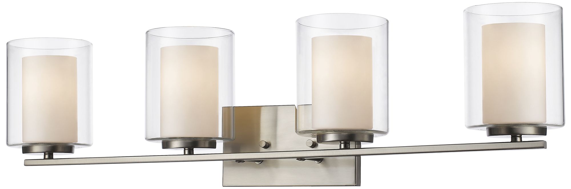 Willow by Z-Lite Brushed Nickel 31.5 inch 4 Light Vanity