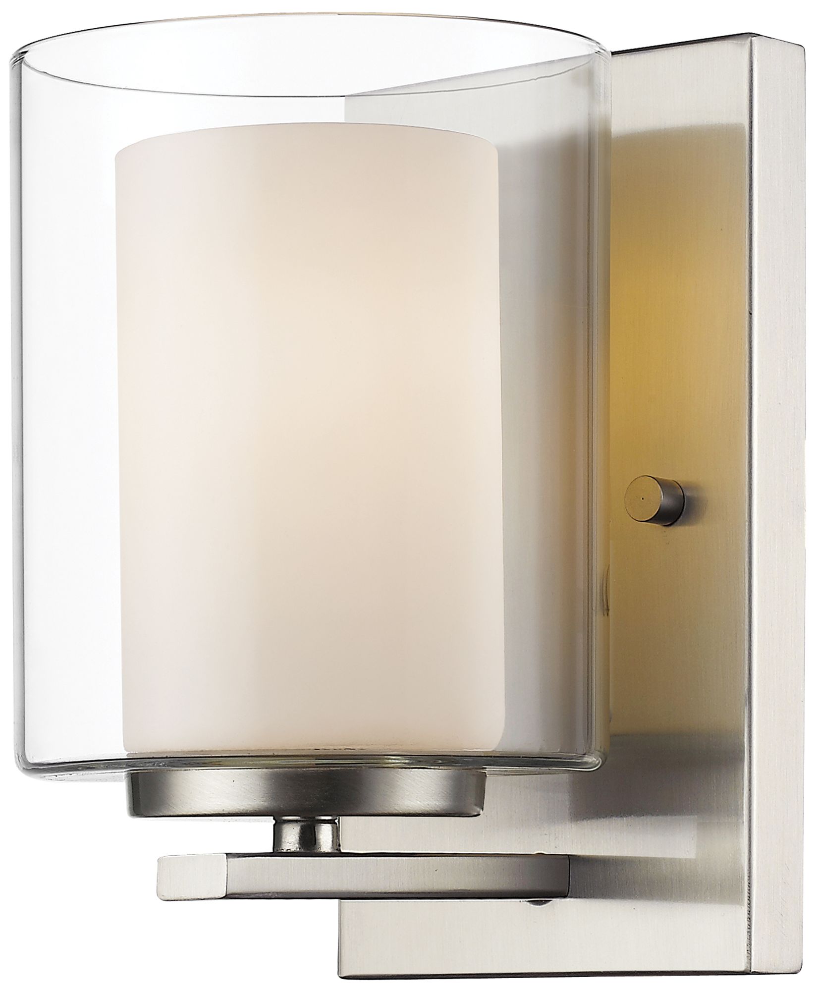 Willow by Z-Lite Brushed Nickel 4.5 inch 1 Light Wall Sconce
