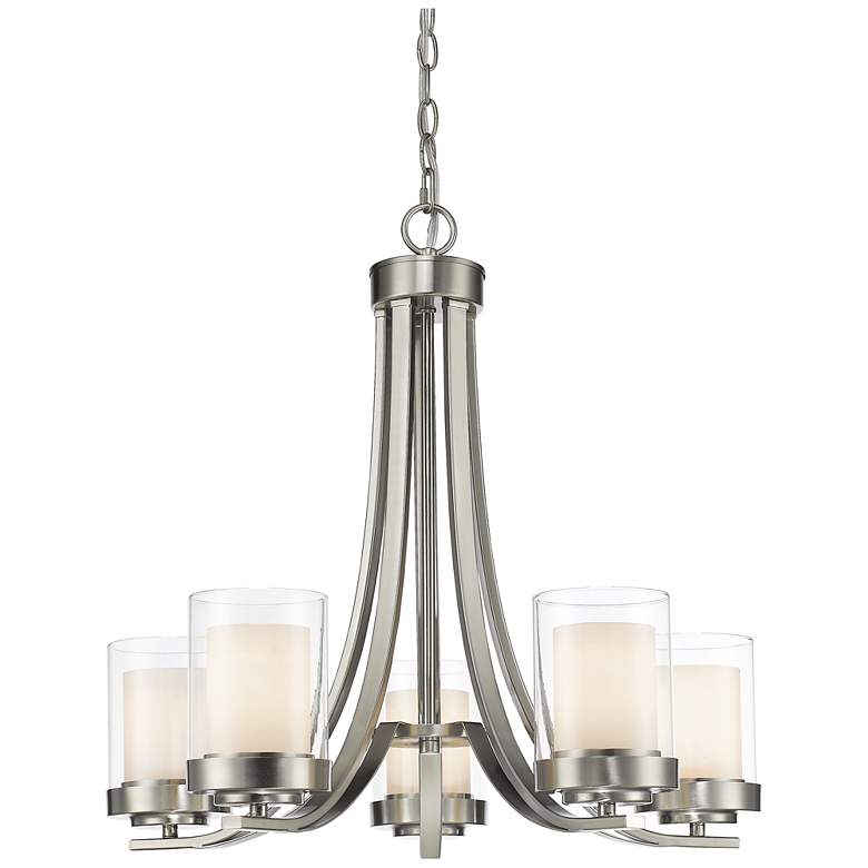 Image 1 Willow by Z-Lite Brushed Nickel 5 Light Chandelier