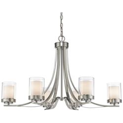 Willow by Z-Lite Brushed Nickel 6 Light Chandelier